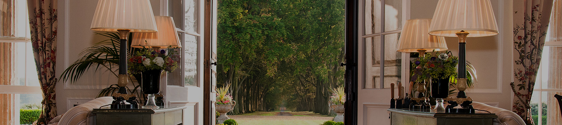 Open door looking at grounds