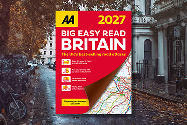 AA Big Easy Read Atlas cover against a leafy city street scene