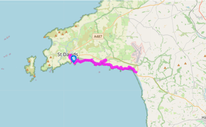 The northern reaches of St Brides Bay