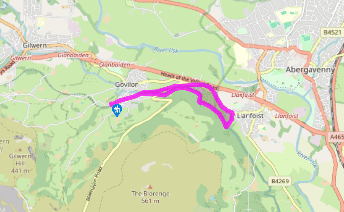 Govilon to Llanfoist