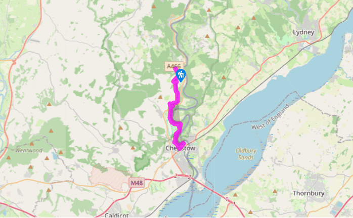 Tintern Abbey to Chepstow