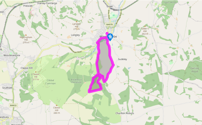 Winchcombe to Belas Knap Long Barrow