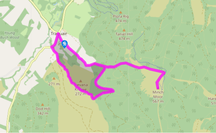 On the Southern Upland Way at Traquair