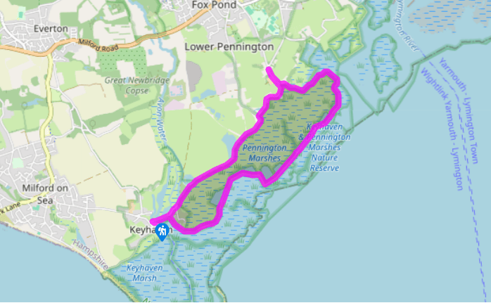 Keyhaven and the Solent