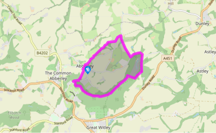 Abberley Village and Abberley Hill