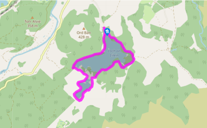 Loch an Eilein's castle and Ord Ban