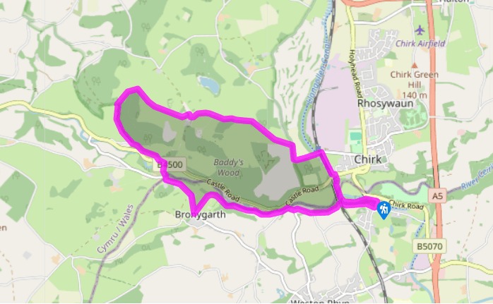 Chirk Castle and along the Afon Ceiriog