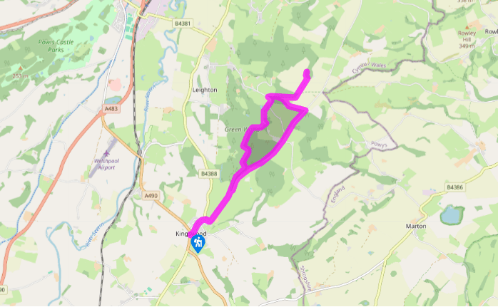 On Long Mountain from Forden to Beacon Ring