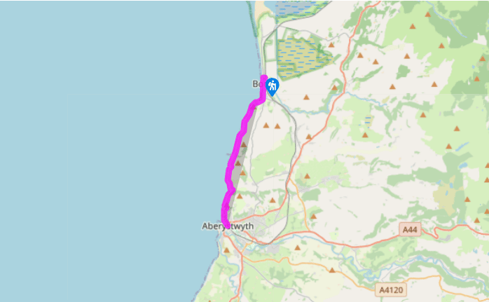 From Borth to Aberystwyth