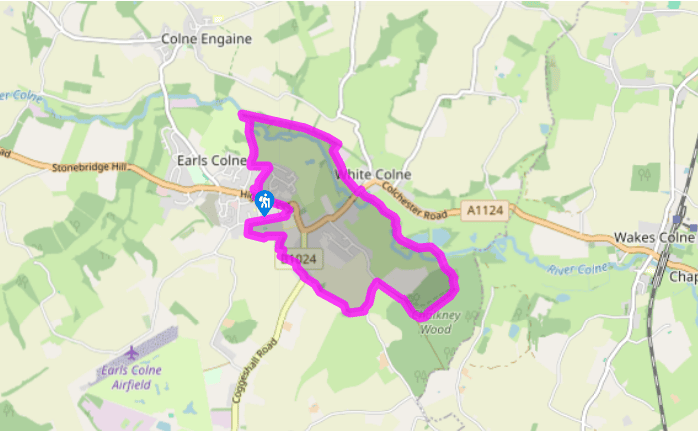 From Earls Colne to Chalkney Mill