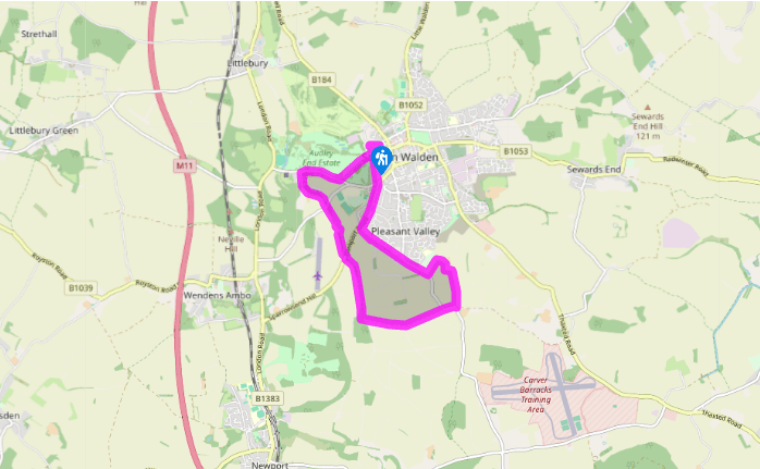 From Saffron Walden to Audley End