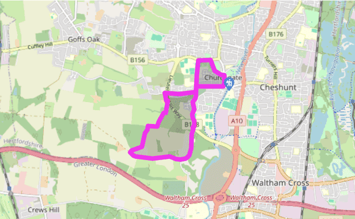 In and around Cheshunt