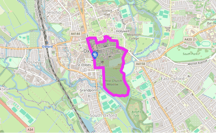Oxford – streets and riverside meadow