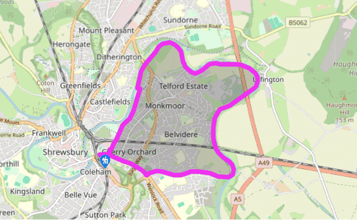 Shrewsbury and the River Severn