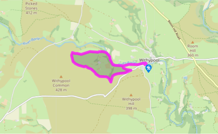 Withypool's river and common