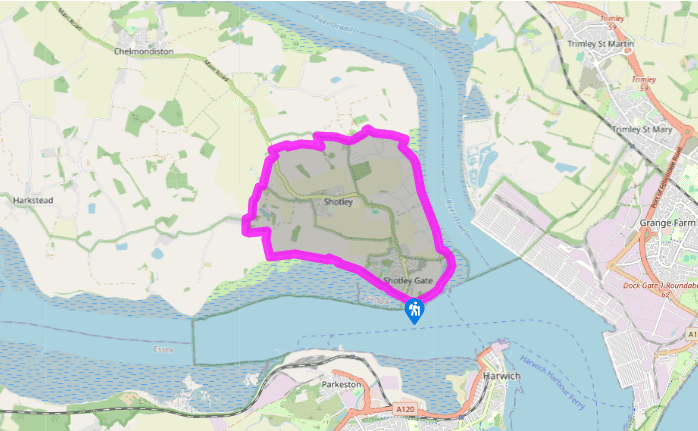 Between the Orwell and the Stour at Shotley