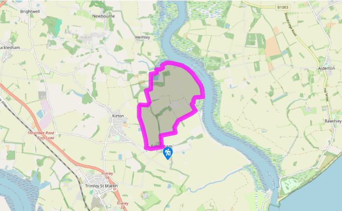 Falkenham and the Kirton Marshes