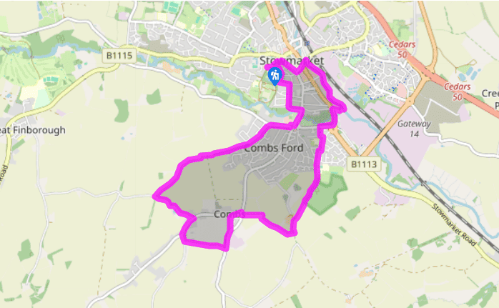 Stowmarket in the heart of Suffolk