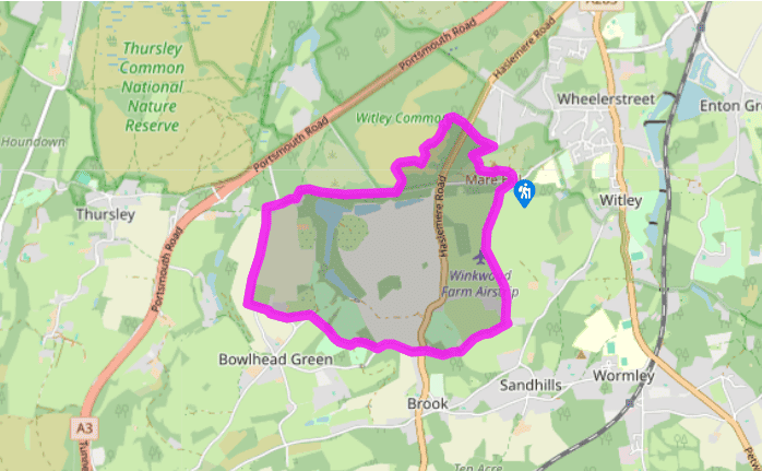 A circuit from Witley to Brook
