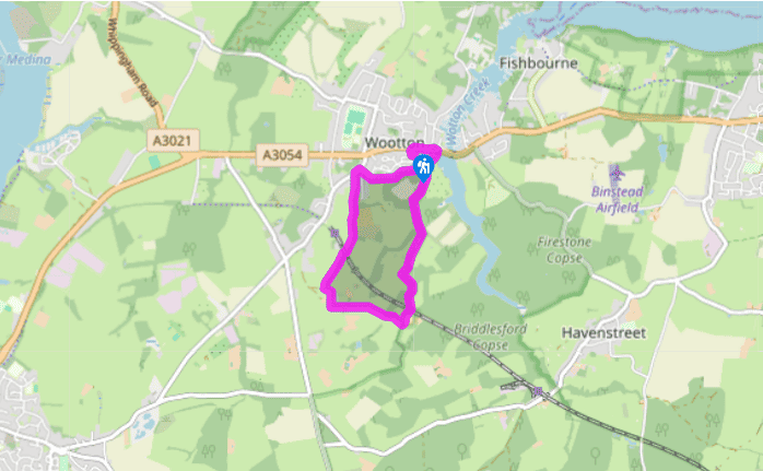 A woodland walk at Wootton Bridge