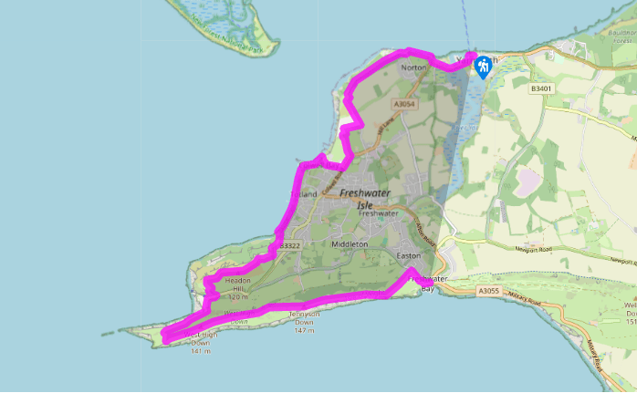 Isle of Wight Coastal Path: Yarmouth to Freshwater