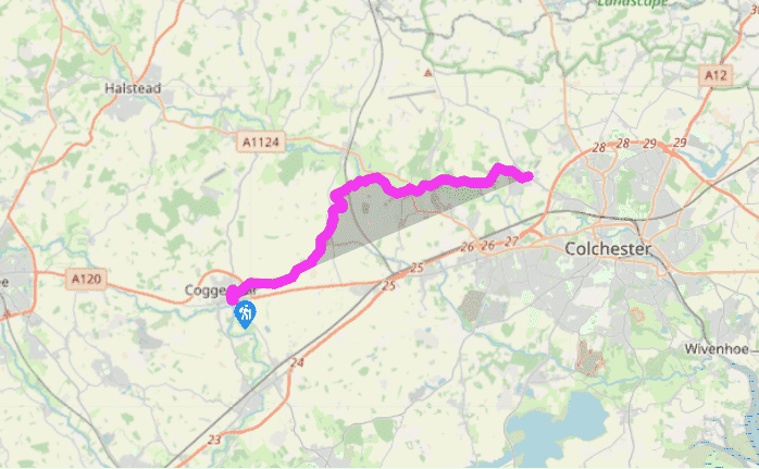 Essex Way: Coggeshall to West Bergholt