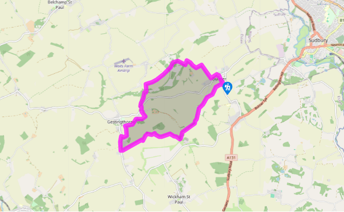 Around Bulmer and Gestingthorpe
